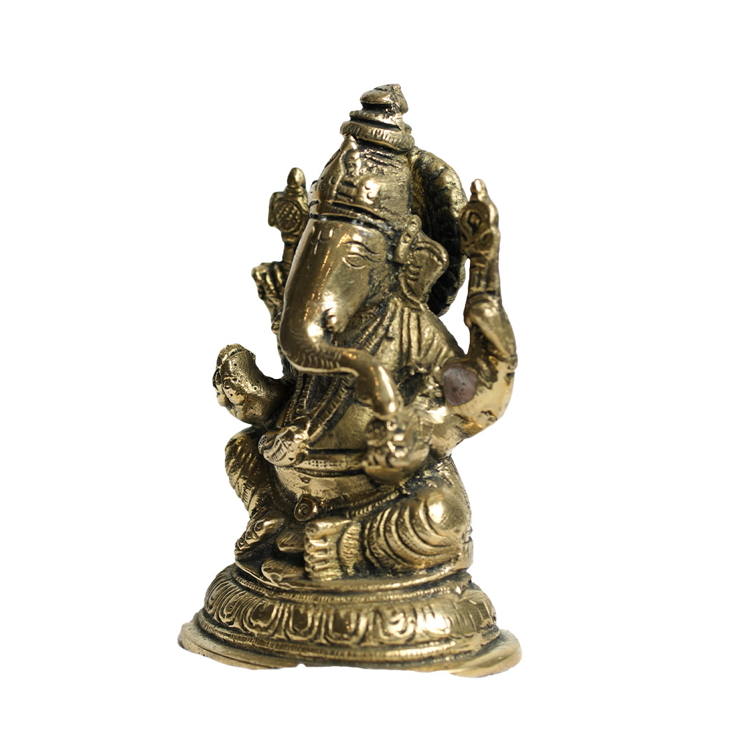 Lord Ganesha brass idol, Brass Statue of Lord Ganesha, Lord Ganesha Brass Murti