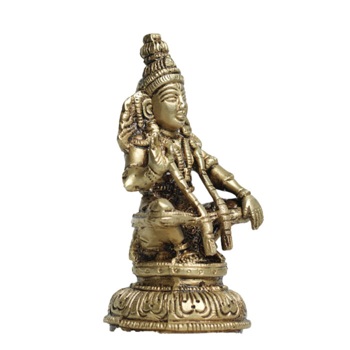 Lord ayyappa brass idol, Brass Lord ayyappa idol, Lord Ayyappa statue for home or office decor