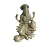 Goddess Lakshmi Seated On Lotus, Brass Statue of goddess lakshmi, Brass Goddess Lakshmi Sitting On Lotus