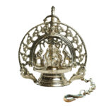 Brass Goddess Gaja Lakshmi Wall Hanging Lamp, Gajalakshmi Hanging Vilakku, Gajalakshmi Hanging Lamp