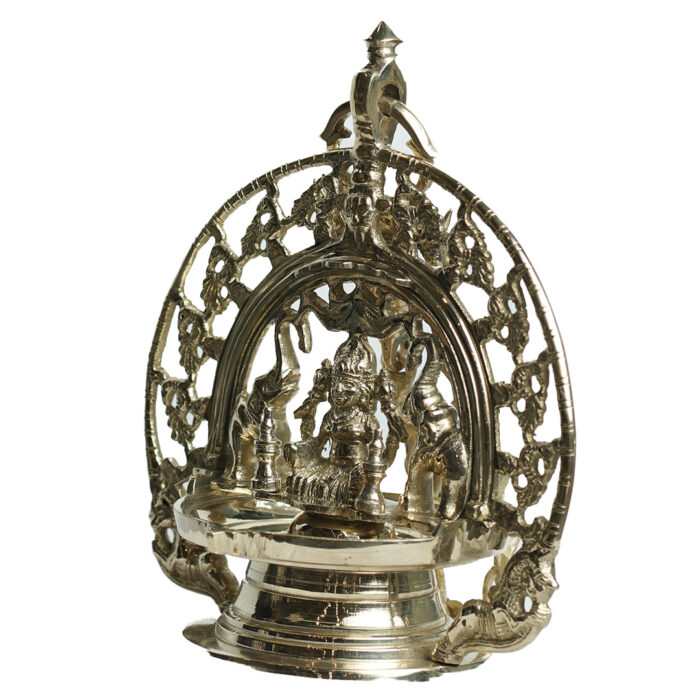 Brass Goddess Gaja Lakshmi Wall Hanging Lamp, Gajalakshmi Hanging Vilakku, Gajalakshmi Hanging Lamp