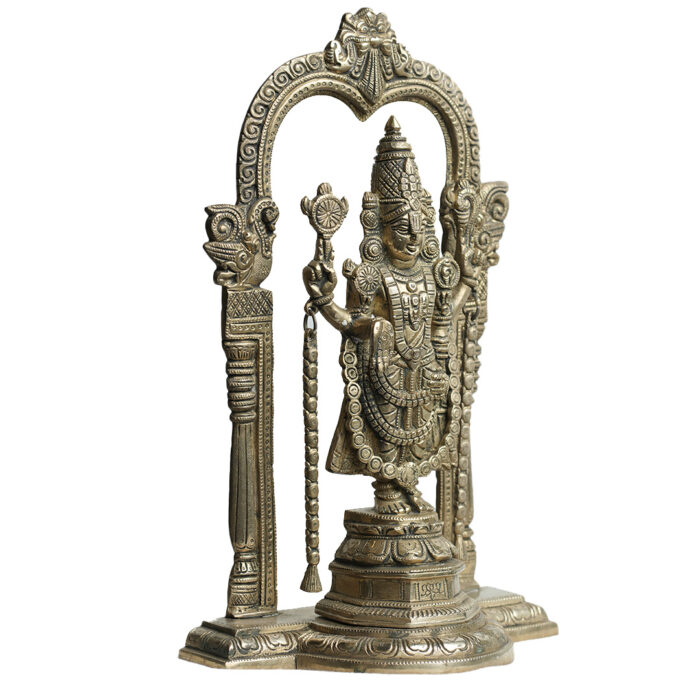 Tirupati Balaji Brass Idol, Brass Statue of Lord Tirupati Balaji, Tirupati Balaji Brass Murti