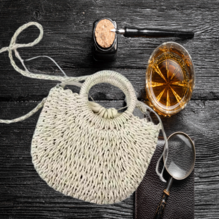 Women handmade straw bag, Handmade Straw Bag, Elegant Woven Straw Bag